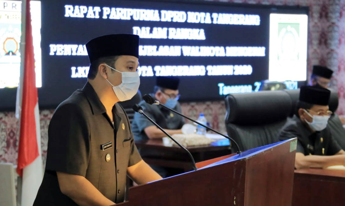 Wali Kota Tangerang Sampaikan 11 Sasaran Pembangunan Dalam Paripurna LKPJ Tahun 2020