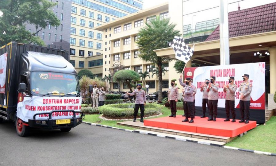 Kapolri Luncurkan Bantuan 1.000 Oksigen Konsentrator Bantu Warga Yang Terpapar Covid-19