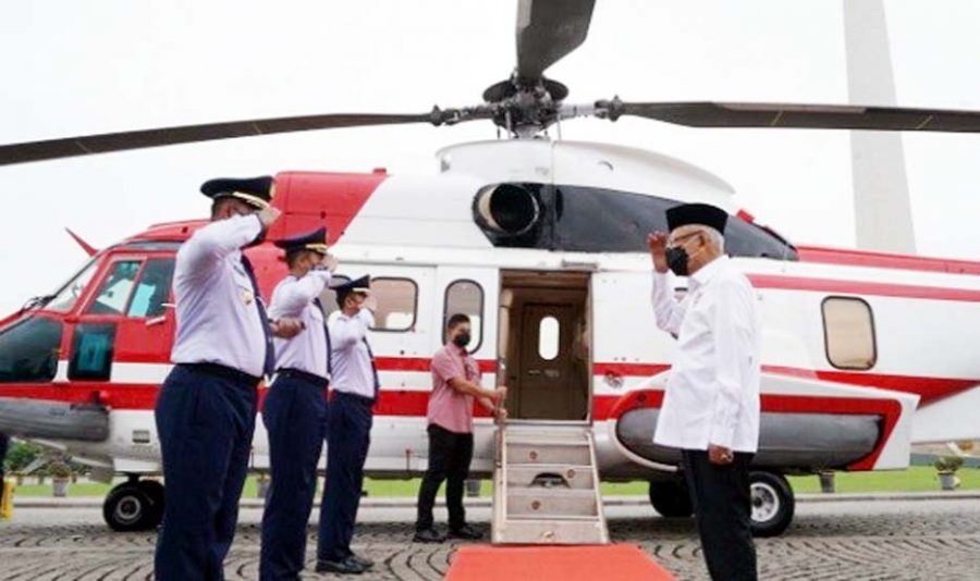 Wapres Ma’ruf Amin Tinjau Lokasi Terdampak Gempa Bumi di Pandeglang