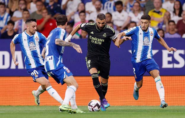 Espanyol 1-3 Real Madrid: Dua Gol Benzema Bawa Madrid ke Puncak Liga