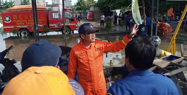 BPBD Melakukan Penanganan 16 Titik Banjir di Kota Tangerang