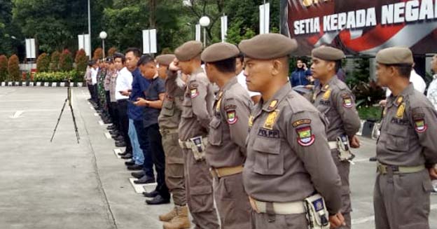 Satpol PP Kabupaten Tangerang dan TNI-POLRI Tertibkan Premanisme