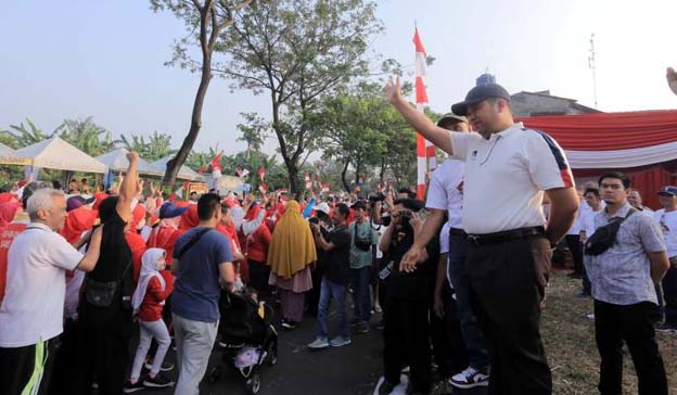 Ribuan Warga Pinang Meriahkan Jalan Sehat Kemeredekaan RI ke-78