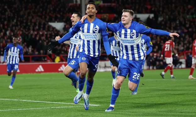 Brighton Kalahkan Nottingham Forest dengan Skor 3-2