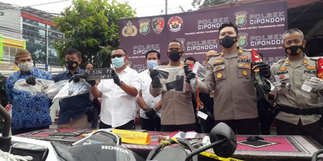 Polsek Cipondoh Tangkap Sindikat Debt Kolektor Penadah Motor Curian