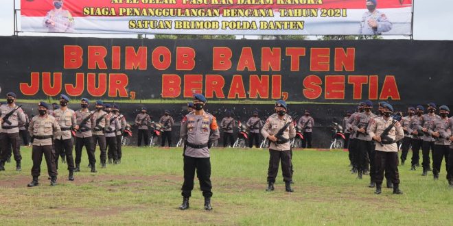 Brimob Polda Banten Siap Antisipasi Penanggulangan Bencana