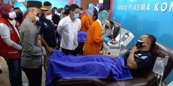 PMI Gelar Donor Plasma Konvalesen, Polda Metro kirim anggota Penyintas Covid-19