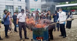 BNNP Banten Musnahkan Barang Bukti 1,3.Kg Ganja Kering dan 1.Kg Sabu