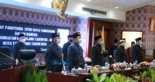 HUT Kota, Arief Sampaikan Capaian Penanganan Covid-19 dan Infrastruktur di Paripurna Istimewa