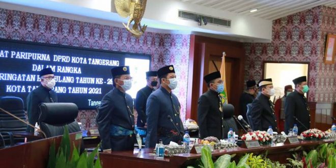 HUT Kota, Arief Sampaikan Capaian Penanganan Covid-19 dan Infrastruktur di Paripurna Istimewa