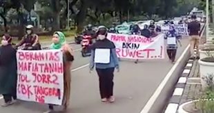 Aksi Longmarch, Warga Gusuran Tol JORR II ke Istana Negara untuk Menemui Presiden Jokowi