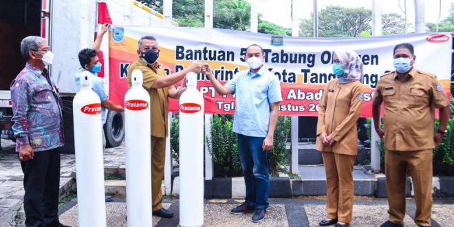 Pemkot Tangsel Terima Bantuan Tabung Oksigen dari PT. Pratama