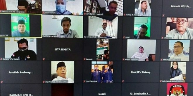 KPU Kota Tangerang Sosialisasi Virtual Perihal Pergantian Antar Waktu (PAW) Anggota DPRD