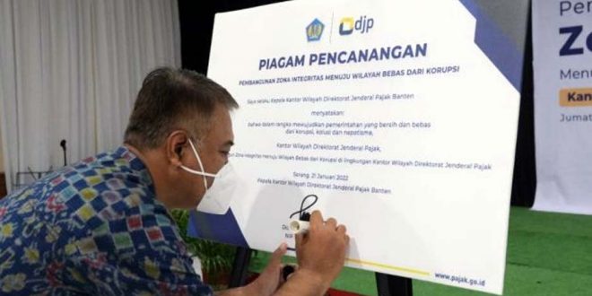 Kanwil DJP Banten Canangkan Zona Integritas Wilayah Bebas Korupsi