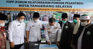 Pilar Saga Resmikan Kantor Forum Silaturahmi Pondok Pesantren Tangsel