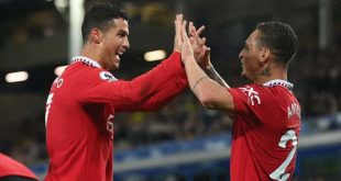 Everton vs Manchester United 1-2: Ronaldo Mencetak Gol Klub ke-700