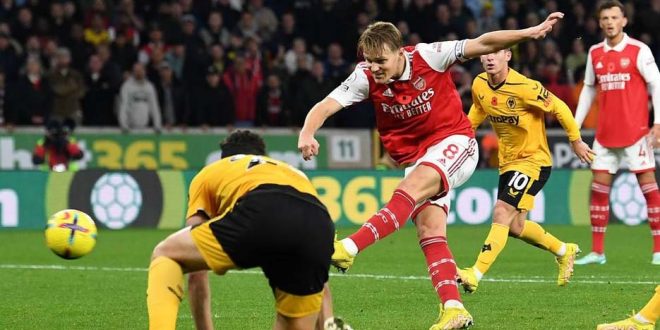 Wolves 0-2 Arsenal: Martin Odegaard Mencetak Dua Gol Kemenangan
