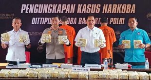 Polri Gagalkan Peredaran Sabu Seberat 50 Kg Jaringan Malaysia