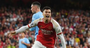 Arsenal vs Man City, Skor 1-0: Gabriel Martinelli Memastikan Kemenangan