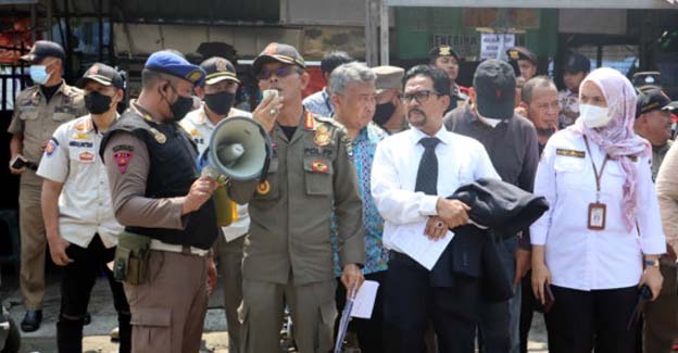 Pemkab Tangerang Lakukan Penertiban Pedagang Pasar Kutabumi