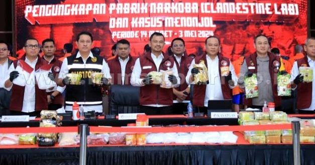 Polri Bongkar 5 Laboratorium Narkoba dan Sita Ribuan Pil Ekstasi