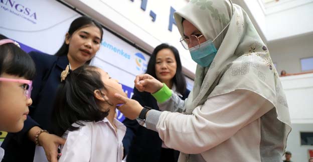 Dinkes Kota Tangerang Memulai PIN Polio ke Sekolah