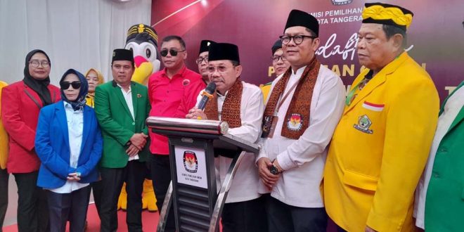 Jelang Pilkada 2024, Paslon Sachrudin-Maryono Resmi Mendaftar di KPU Kota Tangerang