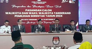 KPU Kota Tangerang Undi Nomer Urut Tiga Paslon Pilkada 2024