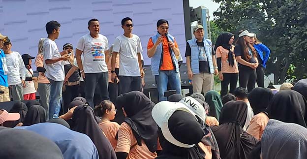 Dimyati Lakukan Senam Gemoy Bersama Warga Kecamatan Benda