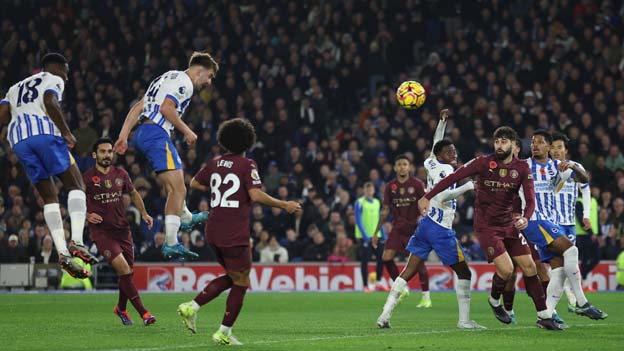 Brighton Kalahkan Manchester City 2-1 di Menit-Menit Akhir