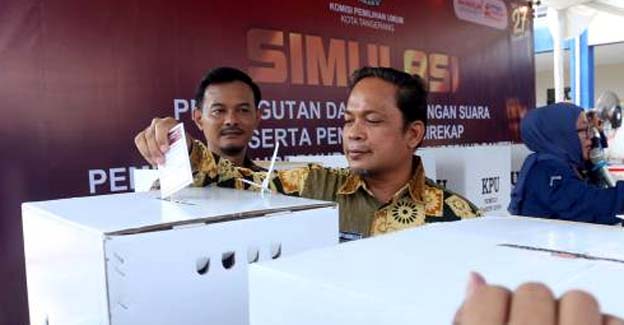 Pilkada 2024, KPU Kota Tangerang Gelar Simulasi Pemungutan Suara