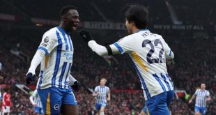 Hasil Pertandingan Manchester United vs Brighton: Skor 1-3