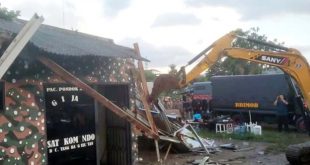 Polisi Bongkar Bangunan GRIB Jaya di Lahan Milik BMKG Tangsel