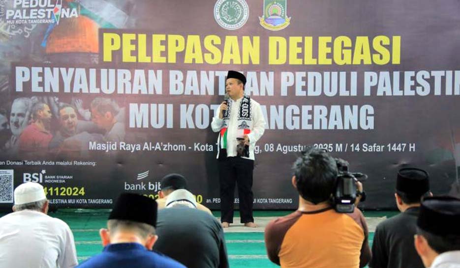 Wakil Ketua DPRD Dampingi MUI Kota Tangerang Kirim Bantuan ke Palestina