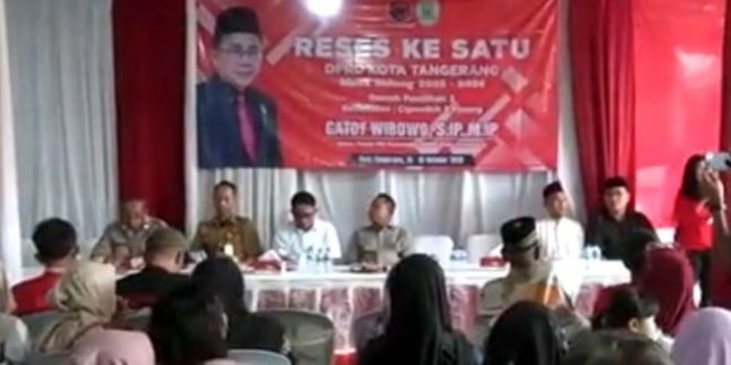 Anggota Komisi III DPRD Kota Tangerang, Gatot Wibowo Gelar Reses di Kunciran
