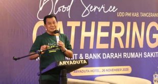 Maesyal Rasyid Hadiri Blood Service Unit Donor Darah PMI Kabupaten Tangerang