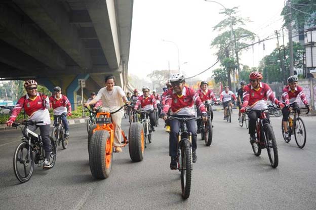 Gowes BerSAMA HUT ke-81 RI, Sachrudin Ajak Warga Terus Kompak